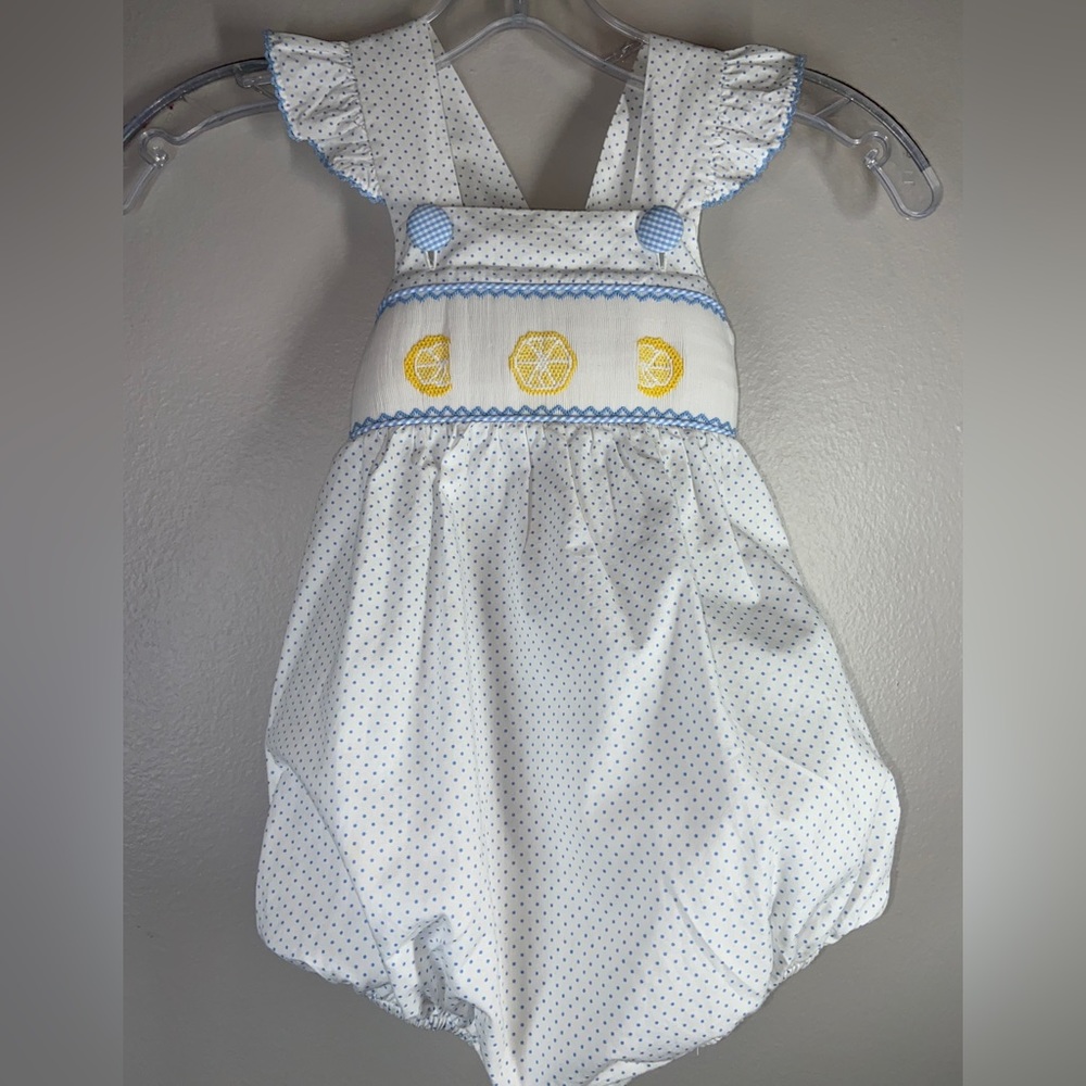 Smocked Toddler Sz 2T Sunsuit Baby Bubble